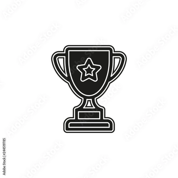 Fototapeta Simple Trophy Cup Vector Icon