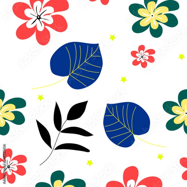 Obraz Floral patterns and leaves