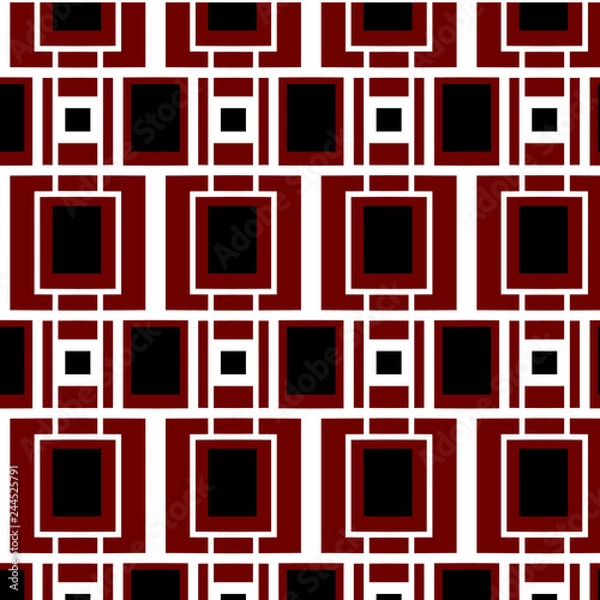 Obraz Retro red square pattern