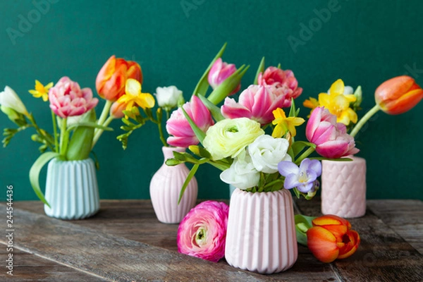 Obraz Froehliche bunte Blumen