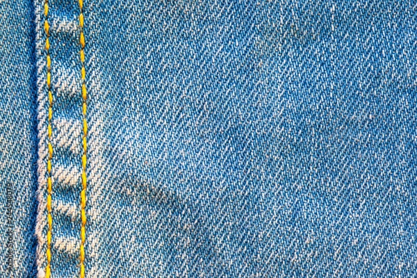 Obraz blue denim surface with stitching, background, texture