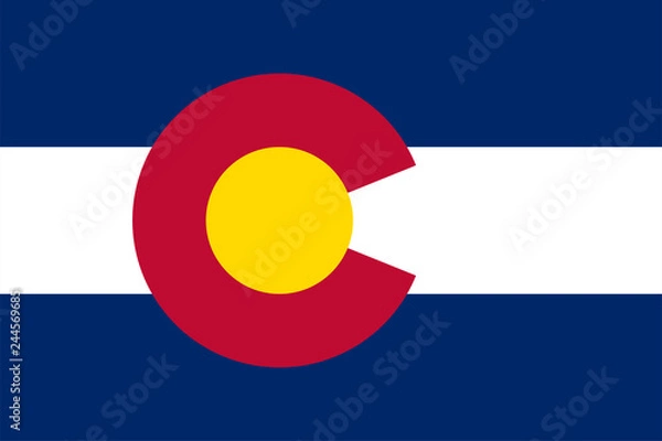 Fototapeta Colorado State Flag Vector