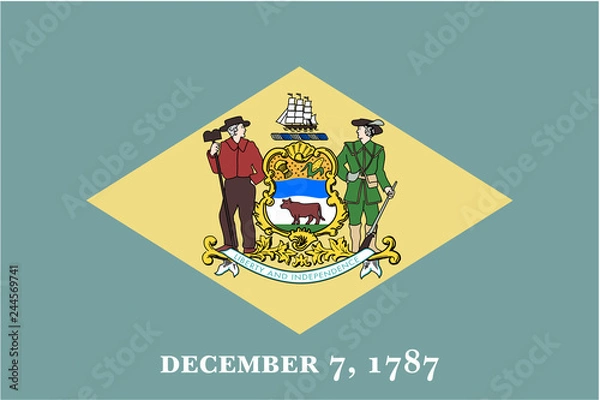 Fototapeta delaware State Flag Vector