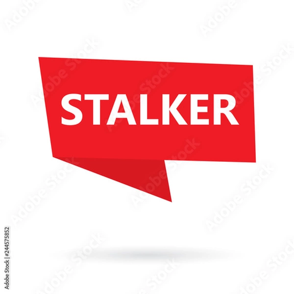 Obraz stalker word on a speach bubble- vector illustration