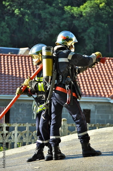 Obraz pompiers en action -3