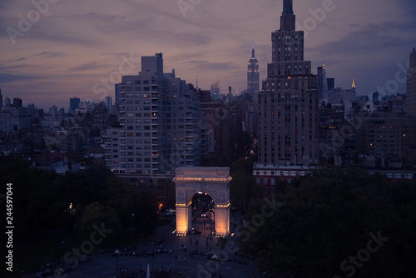 Obraz washington square park at night