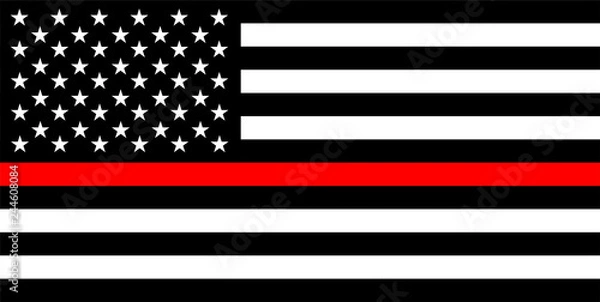 Obraz thin red line flag