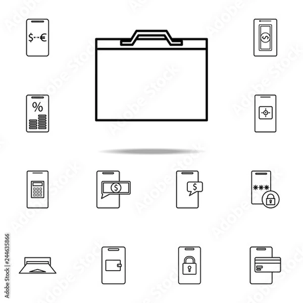 Obraz bag from the store icon. Mobile banking icons universal set for web and mobile