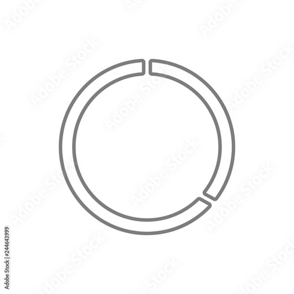 Obraz cut circle  icon. Element of cyber security for mobile concept and web apps icon. Thin line icon for website design and development, app development