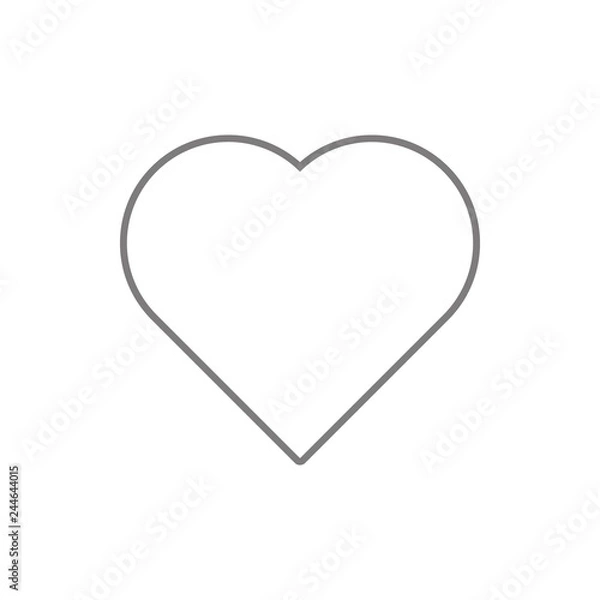 Obraz Heart icon. Element of cyber security for mobile concept and web apps icon. Thin line icon for website design and development, app development