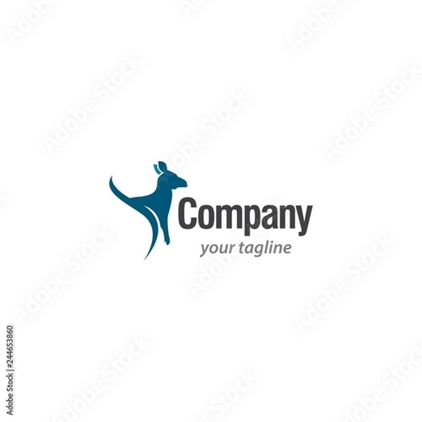 Fototapeta Kangaroo Logo vector template