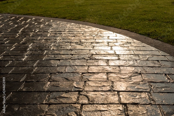 Obraz Stamp concrete texture pattern and background.