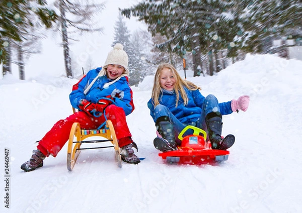 Obraz family-snow-fun 07