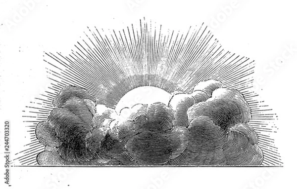 Obraz Słońce i chmura