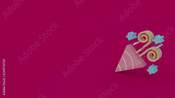 Fototapeta 3d icon of party cone
