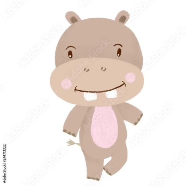 Obraz illustration of hippo