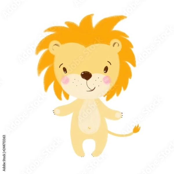 Obraz illustration of a lion cub