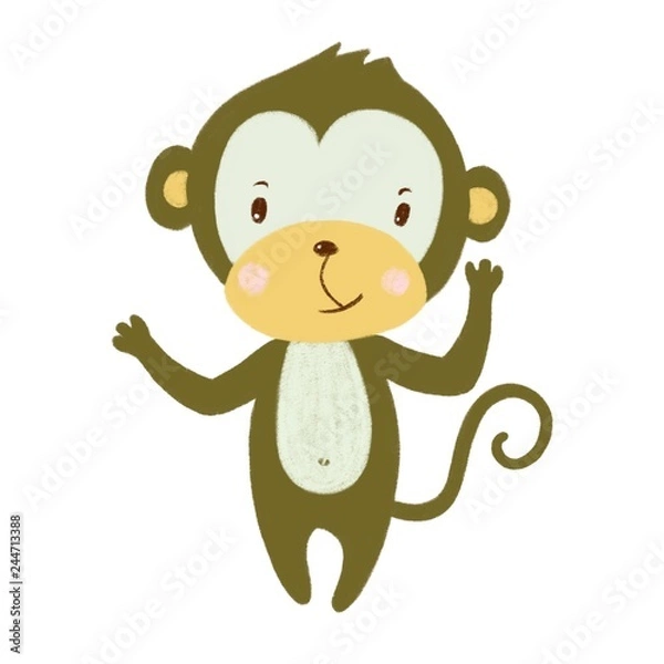Obraz illustration of a monkey