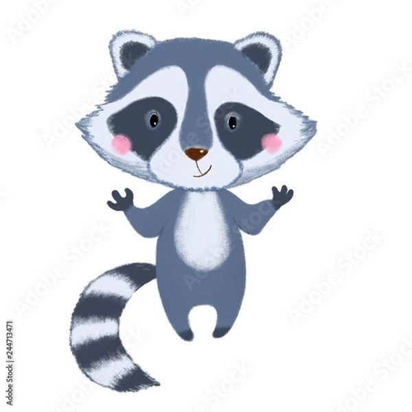 Obraz illustration of a racoon
