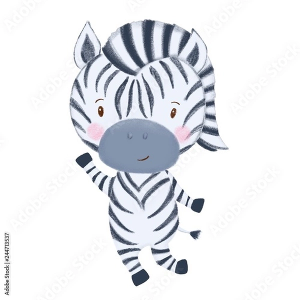 Obraz illustration of zebra
