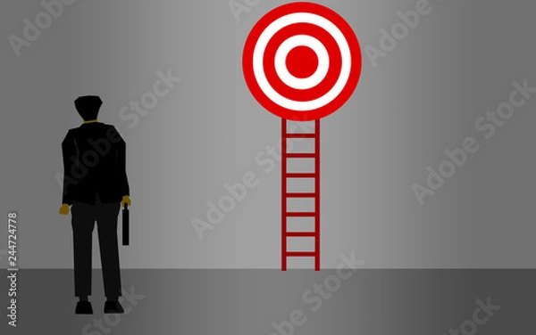 Fototapeta Stepping up to target into human head
