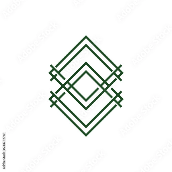 Fototapeta linked frame geometric lines art vector