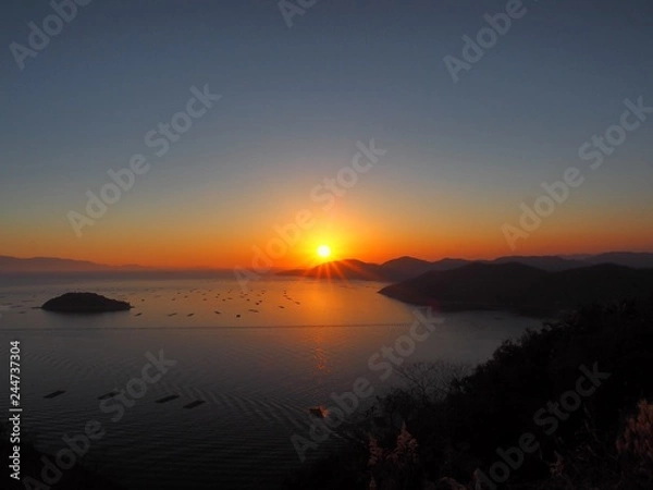 Obraz 万葉岬の夕景