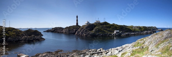Fototapeta Lighthouse on Fedje Hellisøy in Hordaland, Norway