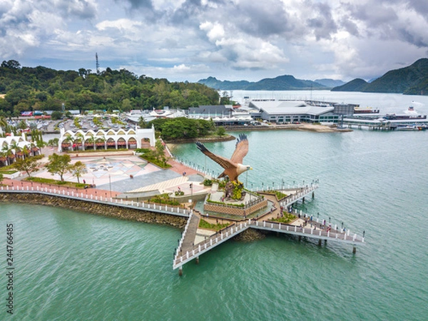 Obraz LANGKAWI, MALAYSIA - SEPTEMBER 14, 2017: Aerial view of Dataran Helang (Eagle Land), most attractive place in Langkawi.