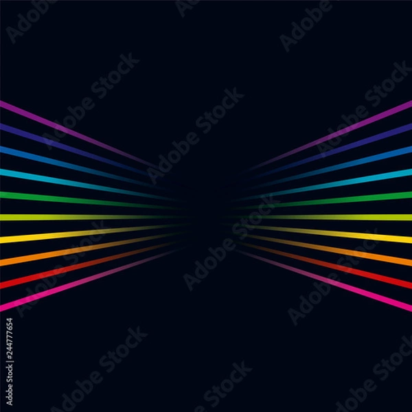 Fototapeta Multicolored lines. Colorful lines horizontal background Illustration