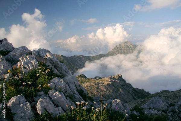 Obraz clouds under mountains