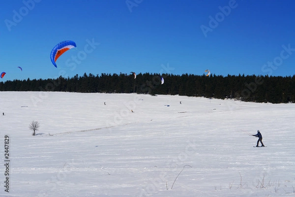 Fototapeta snow kiting 2
