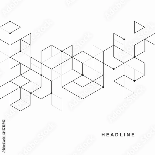 Fototapeta Abstract geometric technological background.