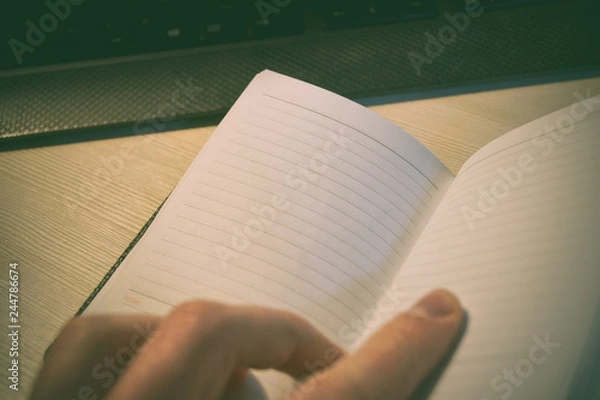 Obraz open book on the table