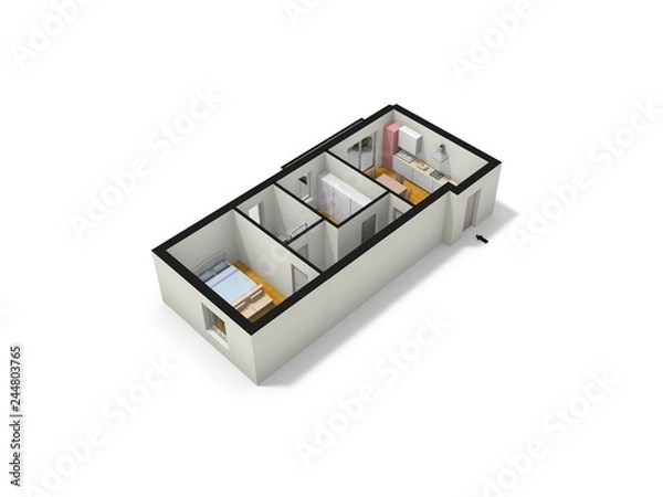 Obraz Illustration floor plan