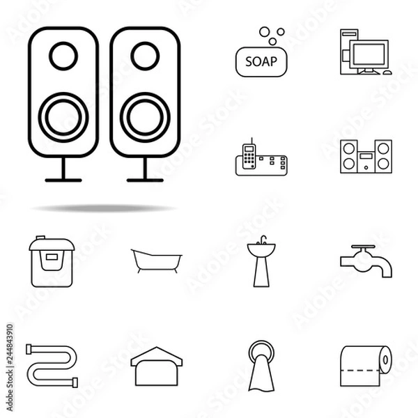 Fototapeta acoustic speakers icon. web icons universal set for web and mobile