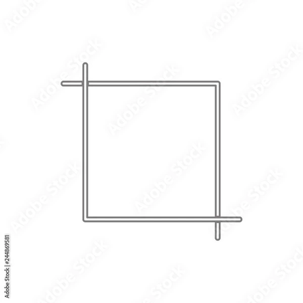 Fototapeta Crop icon. Element of cyber security for mobile concept and web apps icon. Thin line icon for website design and development, app development