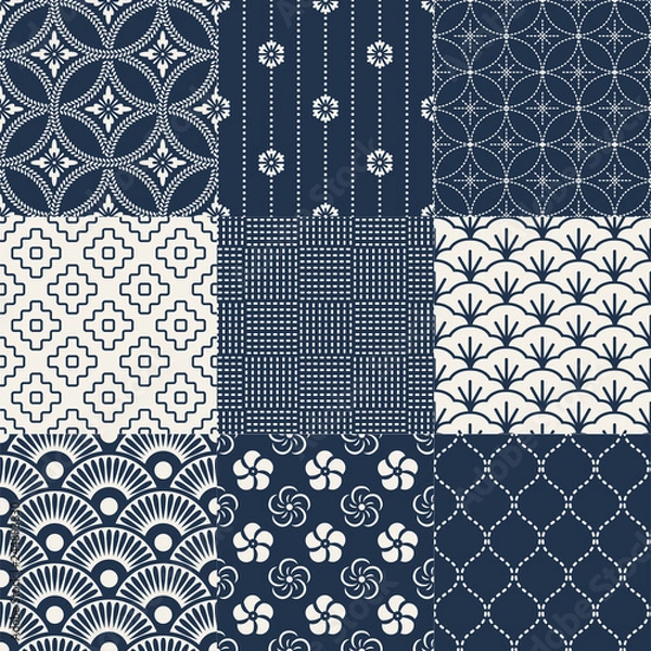 Fototapeta Japan seamless pattern collection