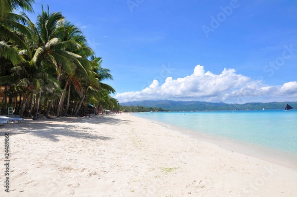 Obraz Beautiful white sand beach in Boracay