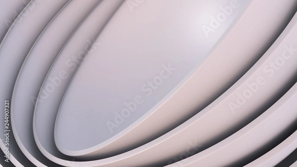 Fototapeta Abstract Background with layered Hemispheres (3d Rendering)