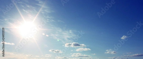 Obraz Blue sky with sun