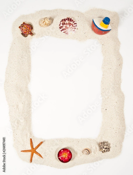 Obraz Beach blank photo frame