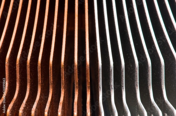 Obraz macro of a pc cooler creating a modern pattern