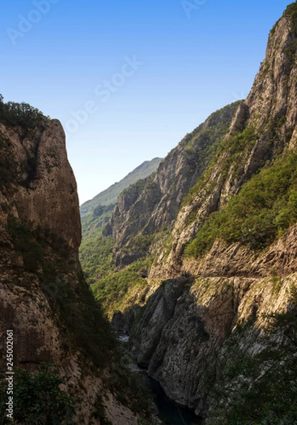Obraz Mountain canyon in Montenegro. Soft focus and blurred background.