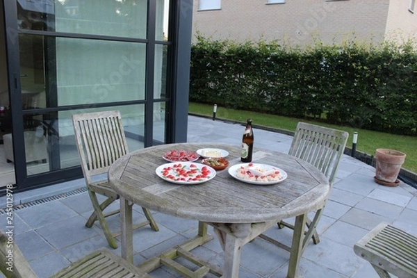 Fototapeta table and chairs