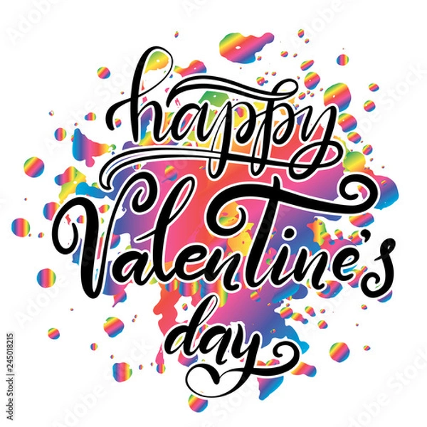 Fototapeta lettering for happy Valentines day