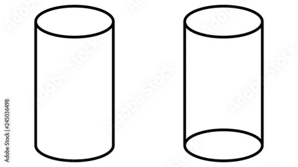 Obraz Geometry cylinder vector