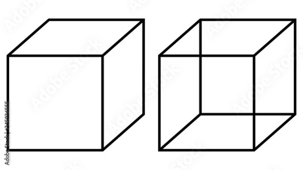 Obraz Geometry cube vector