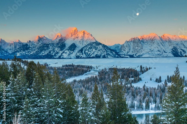 Obraz First Light on the Peaks