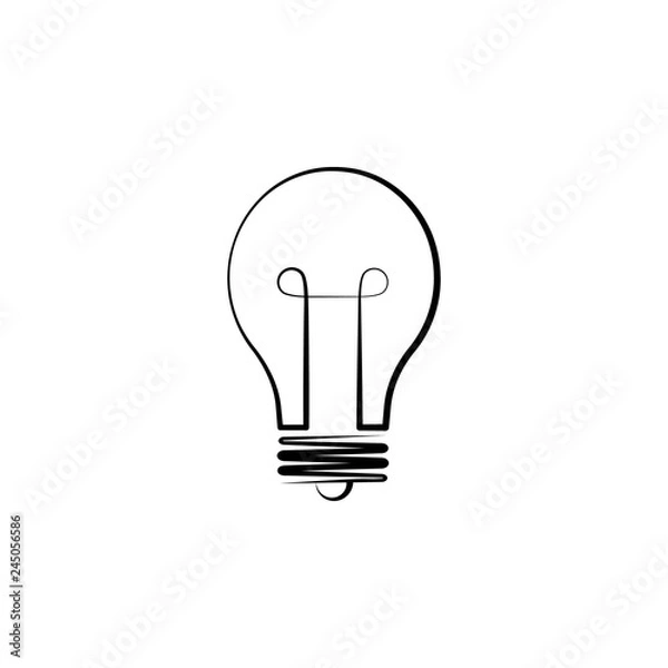 Fototapeta Light bulb icon. Element of lighting icon. Thin line icon for website design and development, app development. Premium icon